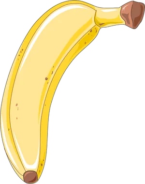 Ripe Banana Illustration PNG Image