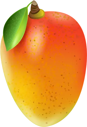 Ripe Mango Illustration PNG Image