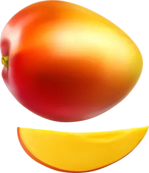 Ripe Mangoand Slice.png PNG Image