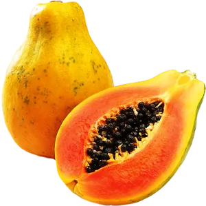 Ripe Papaya With Seeds PNG Image