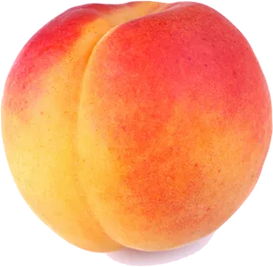 Ripe Peach Isolatedon Black PNG