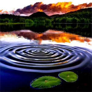 Ripple In Serene Pond Png Fuw40 PNG Image