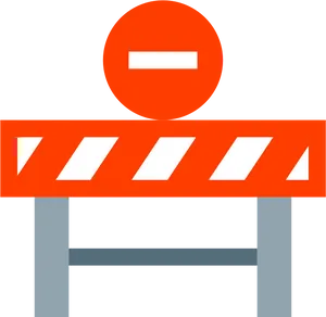 Road Barrier Sign Icon PNG Image