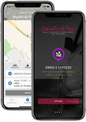 Road Safety Mobile App Screenshots PNG Image