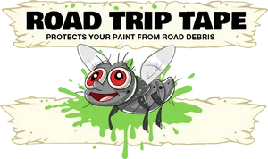 Road Trip Tape Advert Cartoon Fly PNG Image