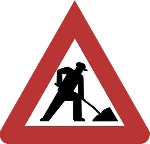 Roadwork Sign Graphic PNG Image