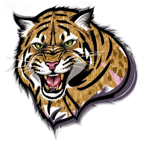 Roaring Wildcat Graphic Png Xdn PNG Image