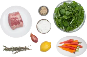 Roast Beefand Horseradish Ingredients PNG Image