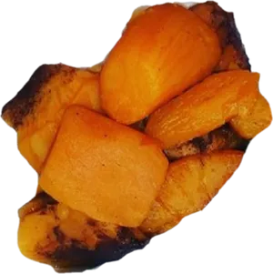 Roasted Yams Dish PNG Image