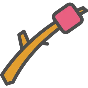 Roasting Marshmallow Icon PNG Image