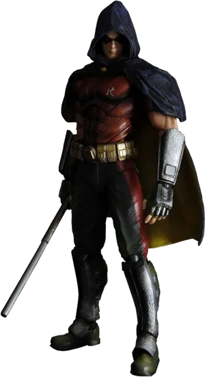 Robin Figurein Action Pose PNG Image