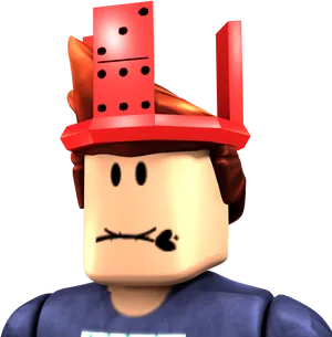 Roblox Character Red Hat PNG Image