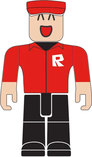 Roblox Character Red Shirt R Logo PNG Image