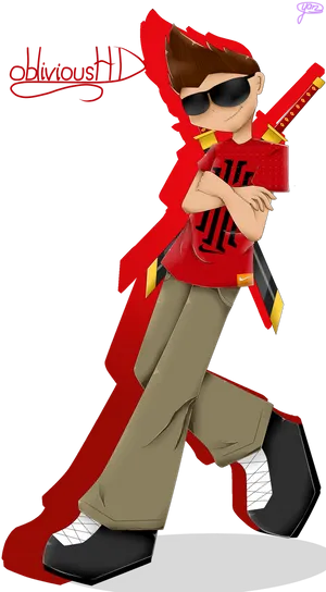 Roblox_ Character_ Stylish_ Pose PNG Image