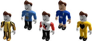 Roblox Characters Variety Outfits PNG Image