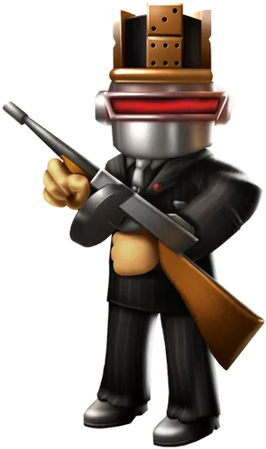 Roblox Mafia Boss Character PNG Image