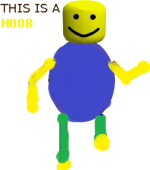 Roblox Noob Character Art PNG Image