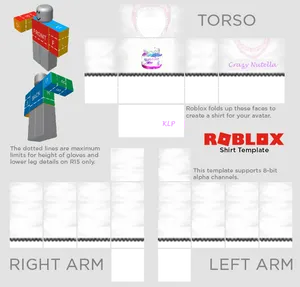 Roblox Shirt Template Nutella Design PNG Image