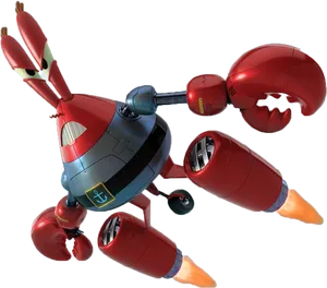 Robot Crab Hybrid Character PNG Image