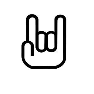 Rock Hand Sign Icon PNG Image