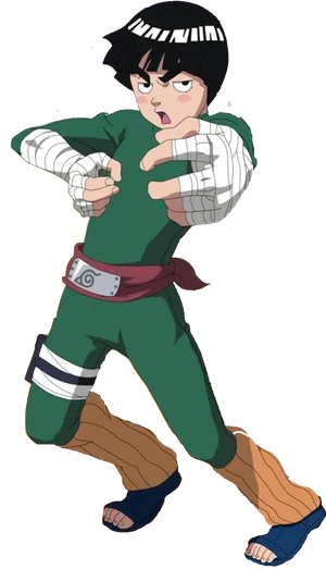 Rock Lee Readyfor Battle PNG Image