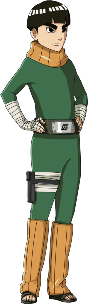 Rock Lee Standing Pose Naruto PNG Image