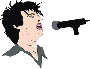 Rock_ Singer_ Performance_ Vector PNG Image