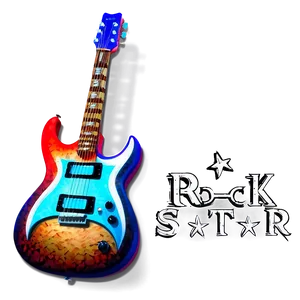 Rock Star Guitar Png 06282024 PNG Image