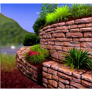 Rock Wall Garden Png 06292024 PNG Image