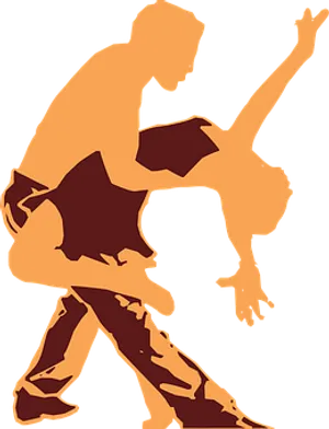 Rockand Roll Dance Silhouette PNG Image