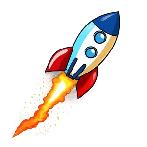 Rocket Blastoff Clipart Png 06272024 PNG Image