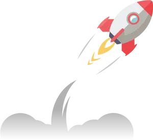 Rocket Launch Illustration PNG Image