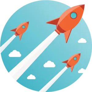 Rocket Launch Illustration PNG Image