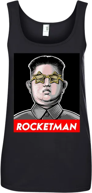 Rocketman Tank Top Design PNG Image