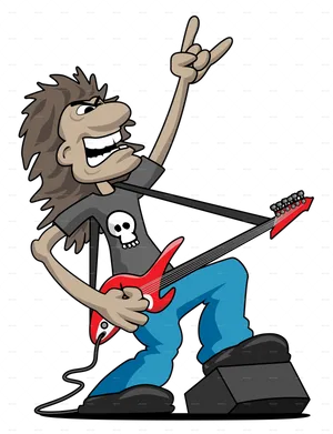 Rockstar Guitarist Cartoon.png PNG Image