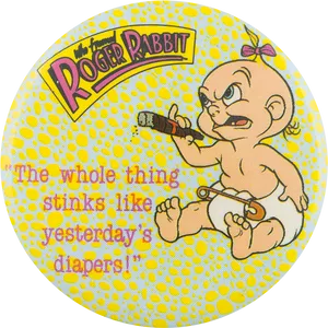 Roger Rabbit Baby Herman Button PNG Image