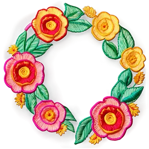 Rolled Flower Embroidery Template Png Qds44 PNG Image