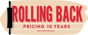 Rolling Back Pricing Promotion Banner PNG Image