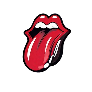 Rolling Stones Tongue Fan Art Png Sqk PNG Image