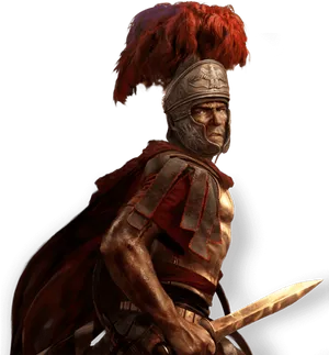 Roman Centurion Warrior Artwork PNG Image