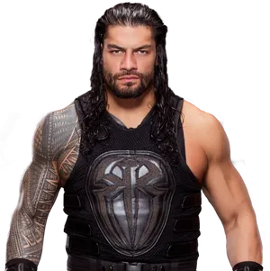 Roman Reigns Wrestler Portrait PNG Image