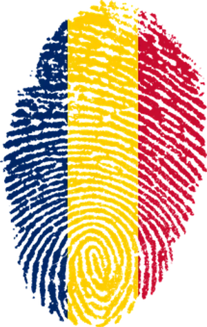 Romanian Flag Fingerprint PNG Image