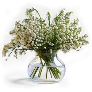 Romantic Baby's Breath Centerpiece Png 06212024 PNG Image