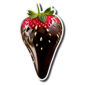 Romantic Chocolate Covered Strawberry Png Vrr PNG Image