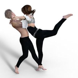 Romantic Couple Dance Pose PNG Image