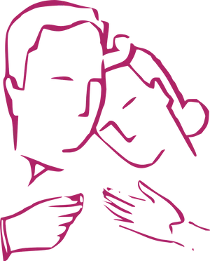 Romantic Couple Silhouette PNG Image