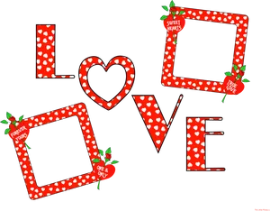 Romantic Love Frameswith Hearts PNG Image