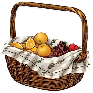 Romantic Picnic Basket Png Ema93 PNG Image