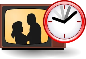 Romantic Show Time T V Icon PNG Image