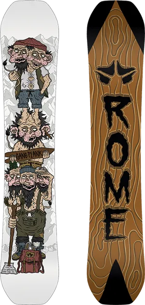 Rome Snowboard Artwork PNG Image